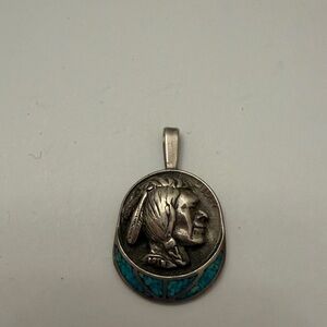 Silver and Turquoise Pendant